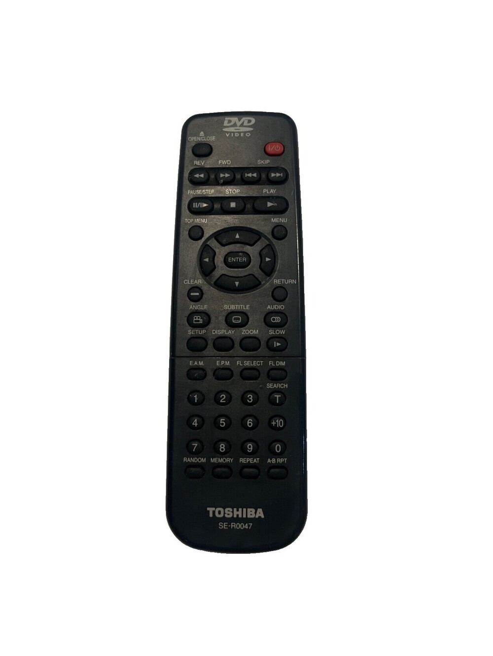 Toshiba DVD Remote Control SE-R0047 Untested Cleaned & Sanitized